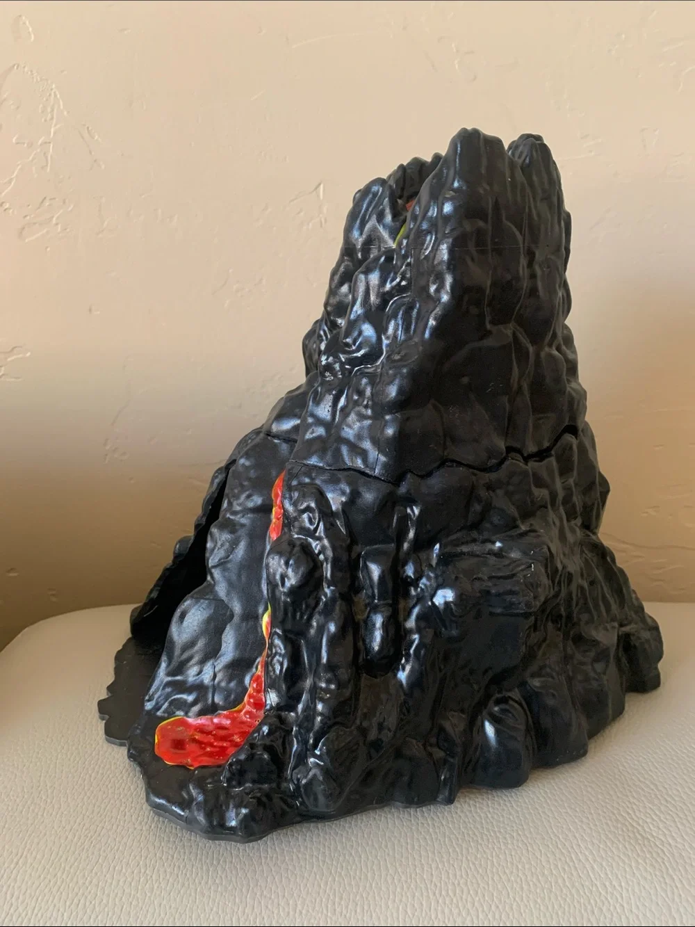 11” Toy Volcano Playset Accessory with Red Lava Accents